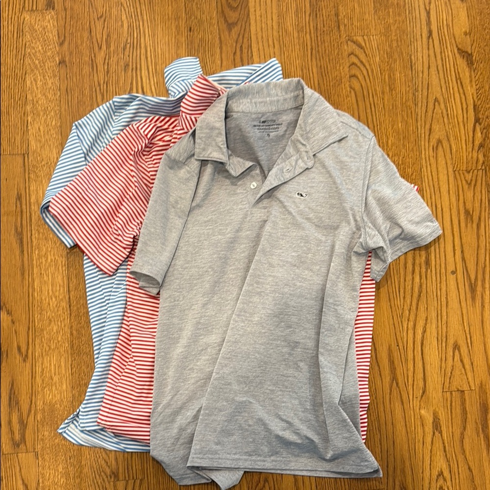 Vineyard Vines Gray Polo Shirt Trio